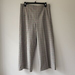 NWT Loft Checkered Pants (6) Cropped Wide Leg